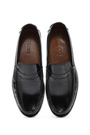 Erkek Siyah Deri Klasik Loafer | Derimod