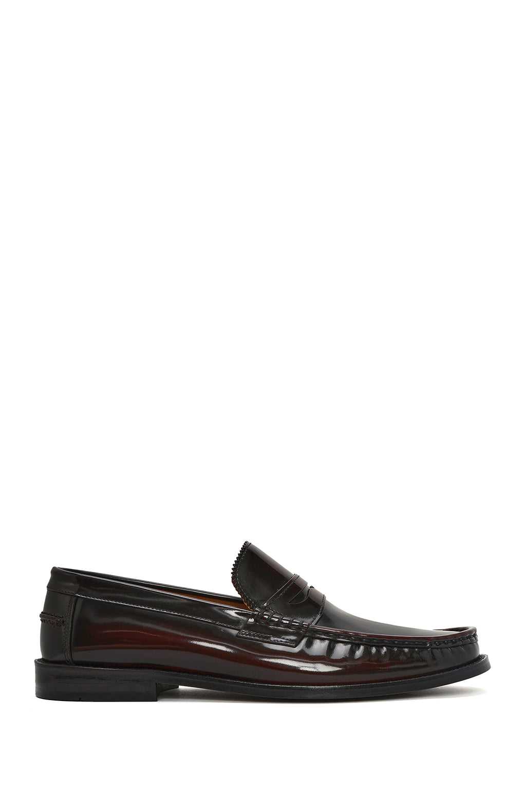 Erkek Bordo Deri Klasik Loafer