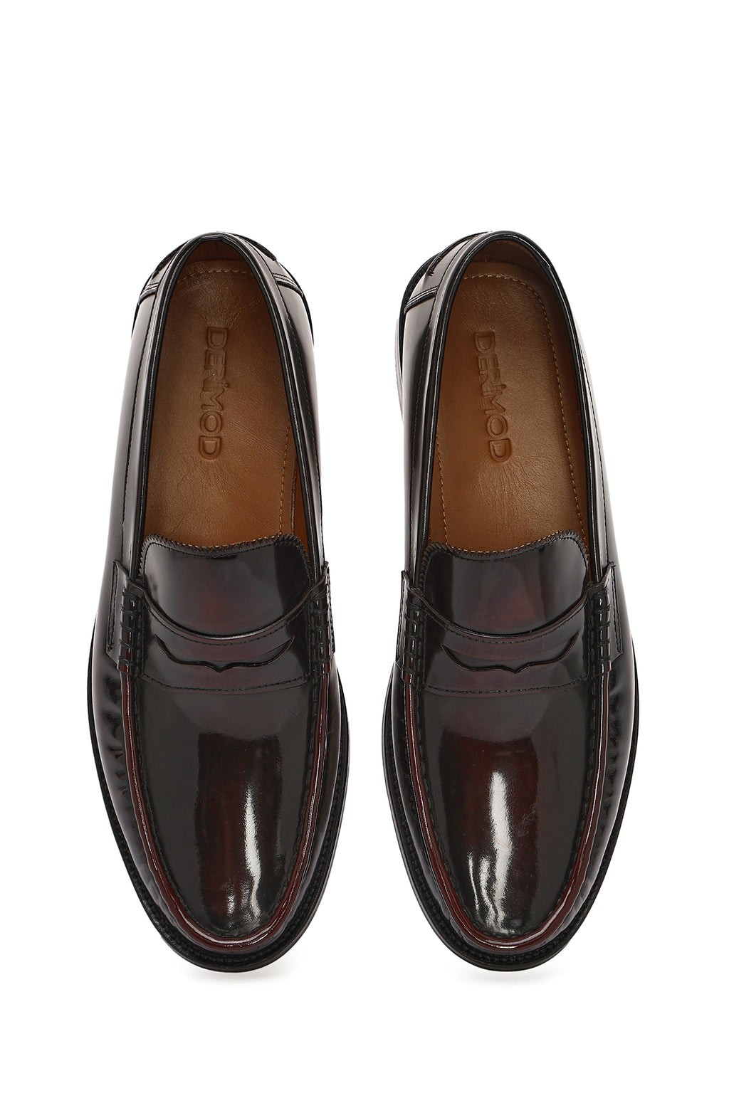 Erkek Bordo Deri Klasik Loafer