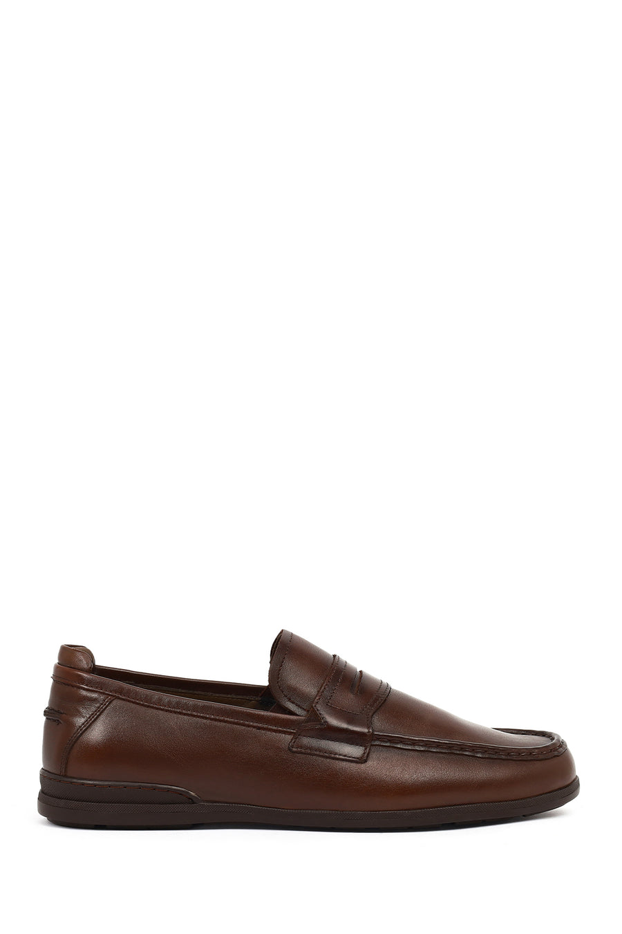 Erkek Kahverengi Deri Casual Loafer 26SFD602018 | Derimod