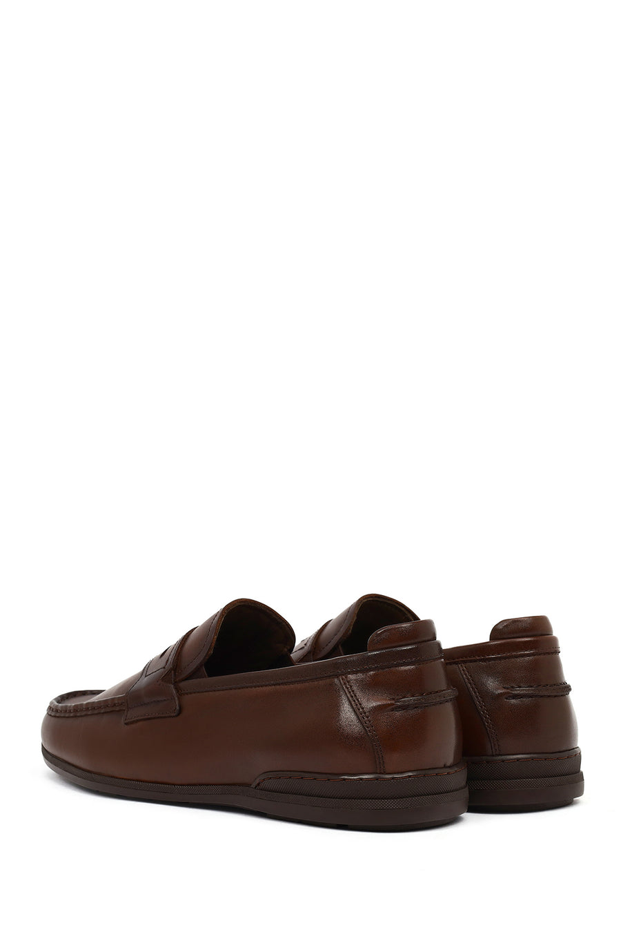 Erkek Kahverengi Deri Casual Loafer
