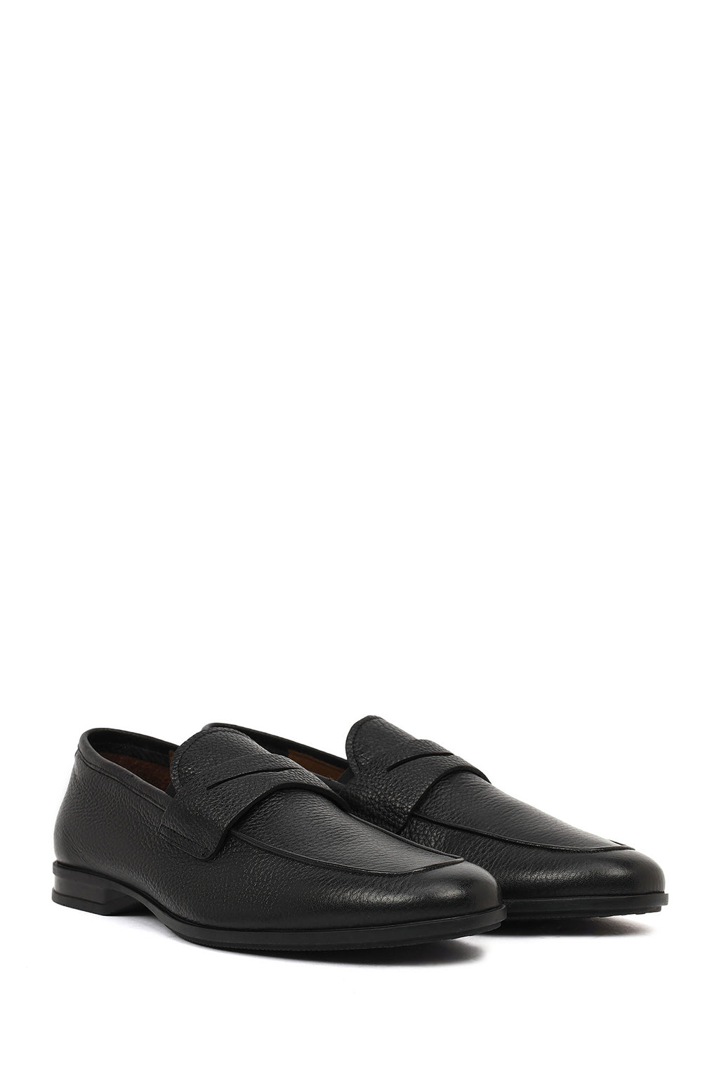 Erkek Siyah Deri Klasik Loafer