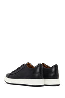 Erkek Siyah Bağcıklı Kalın Tabanlı Deri Sneaker | Derimod