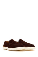 Men's Brown Suede Leather Loafer | Derimod