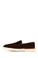 Men's Brown Suede Leather Loafer | Derimod