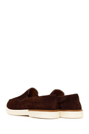 Men's Brown Suede Leather Loafer | Derimod