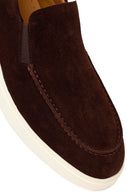Men's Brown Suede Leather Loafer | Derimod