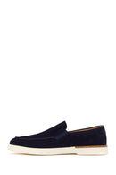Erkek Lacivert Süet Deri Loafer | Derimod