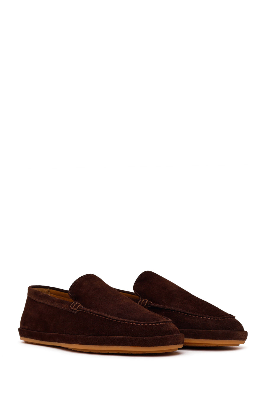 Erkek Kahverengi Süet Deri Loafer