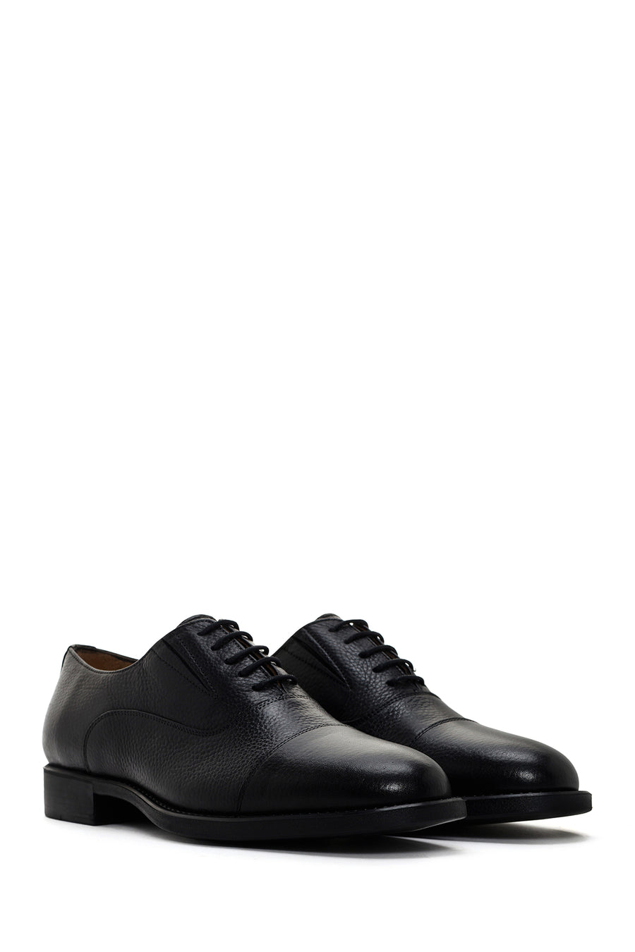 Men's Black Laced Leather Classic Shoes