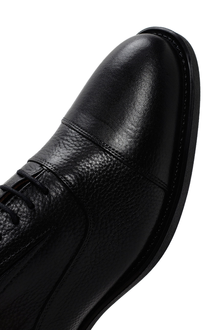 Men's Black Laced Leather Classic Shoes