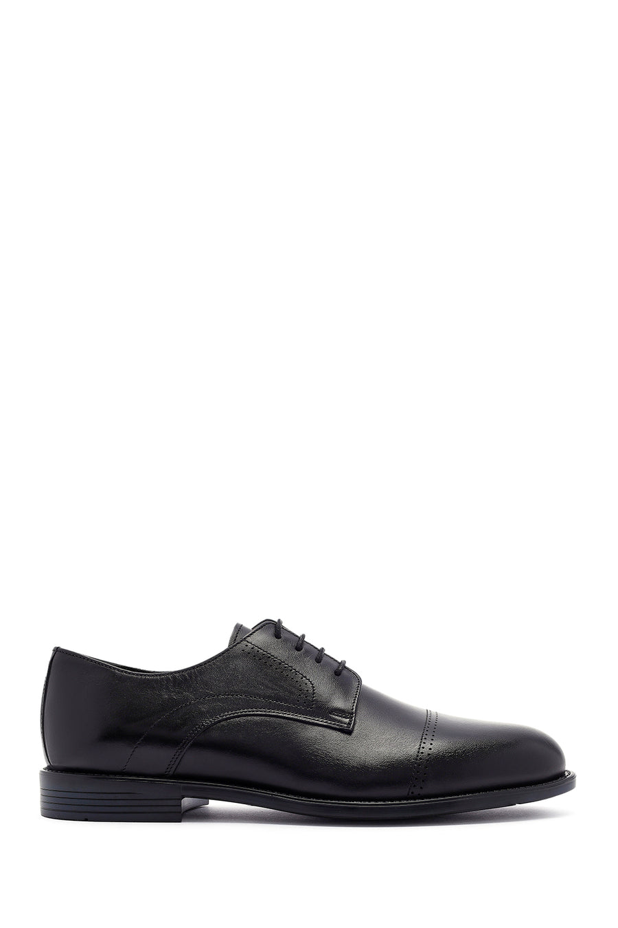 Men's Black Laced Leather Classic Shoes 26SFD621218 | Derimod