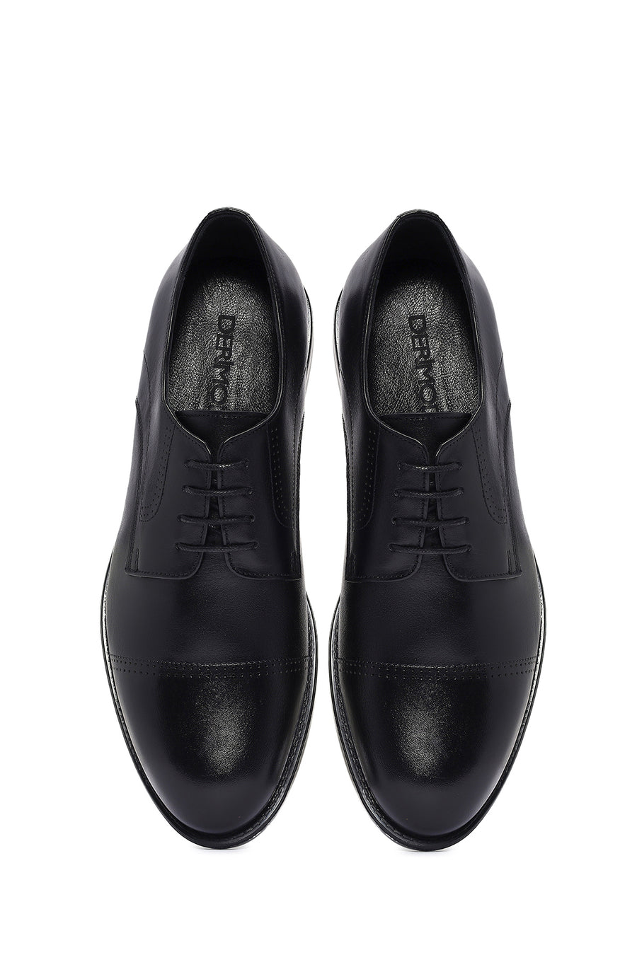 Men's Black Laced Leather Classic Shoes