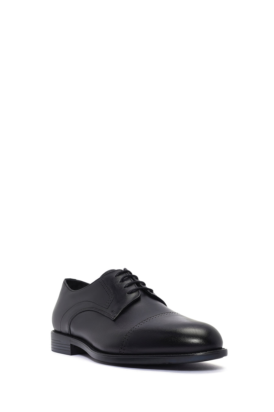 Men's Black Laced Leather Classic Shoes