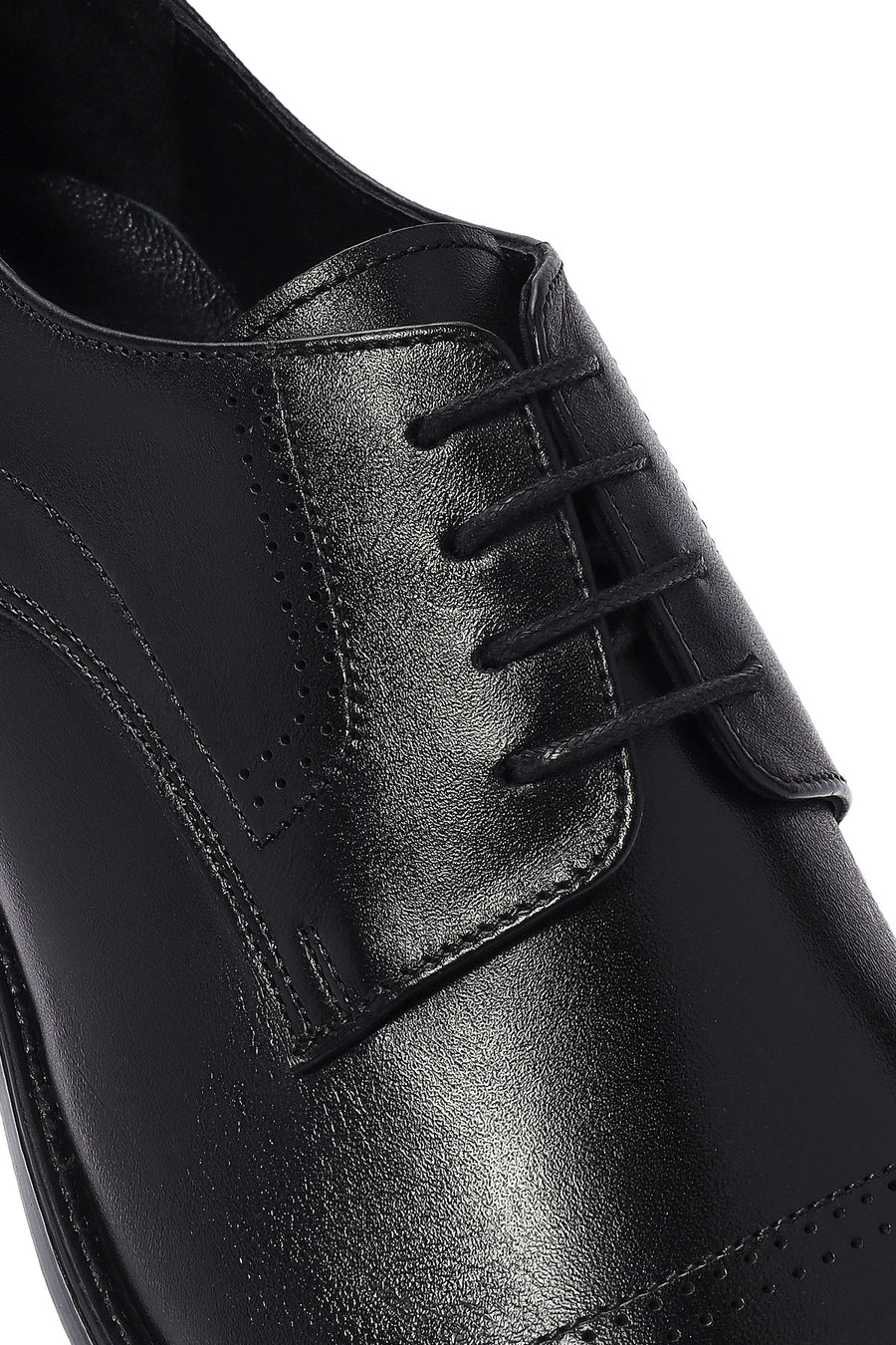 Men's Black Laced Leather Classic Shoes