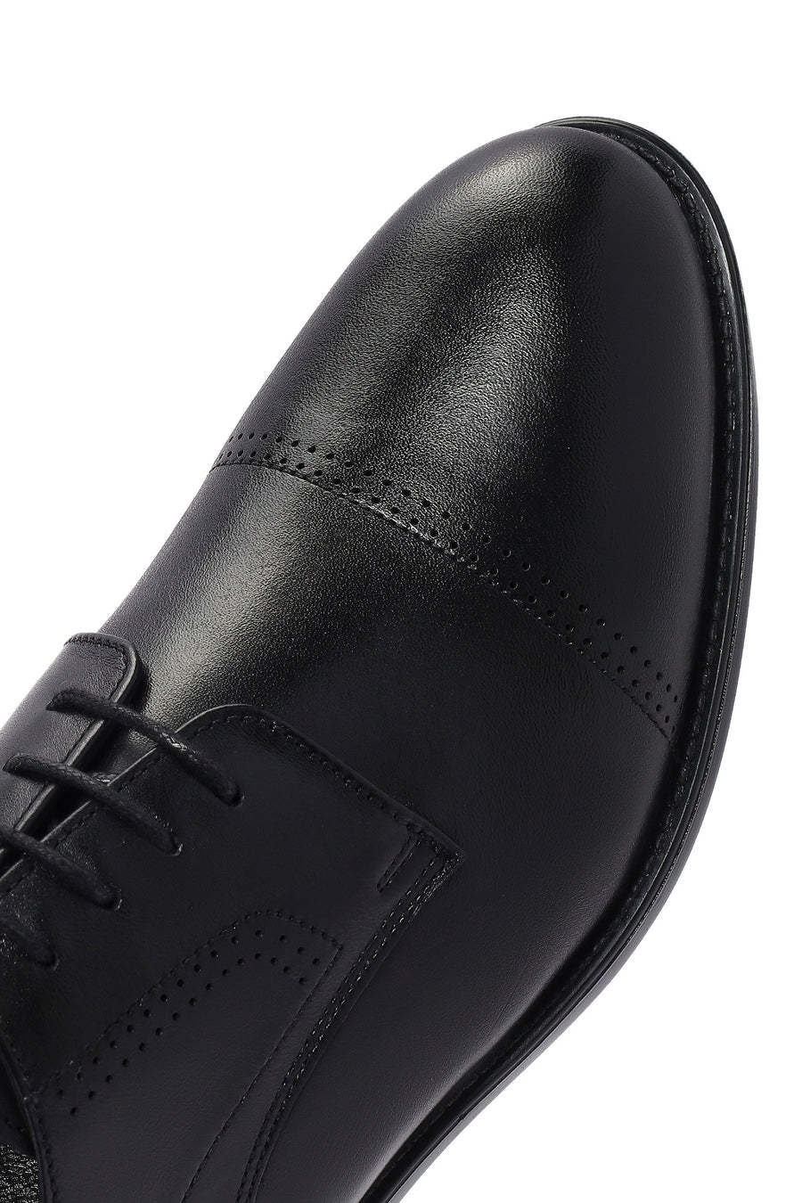 Men's Black Laced Leather Classic Shoes