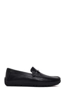 Erkek Siyah Tokalı Deri Loafer | Derimod