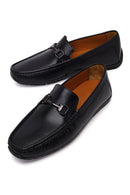 Erkek Siyah Tokalı Deri Loafer | Derimod