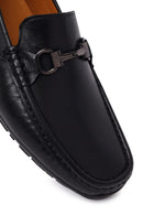 Erkek Siyah Tokalı Deri Loafer | Derimod