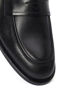 Erkek Siyah Deri Klasik Loafer | Derimod