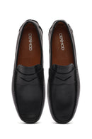 Erkek Siyah Casual Deri Loafer | Derimod