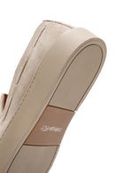 Men's Beige Tasseled Chunky Sole Suede Leather Loafer | Derimod