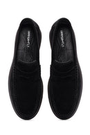 Derimod Fly Erkek Siyah Süet Deri Loafer | Derimod