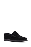 Derimod Fly Erkek Siyah Süet Deri Loafer | Derimod