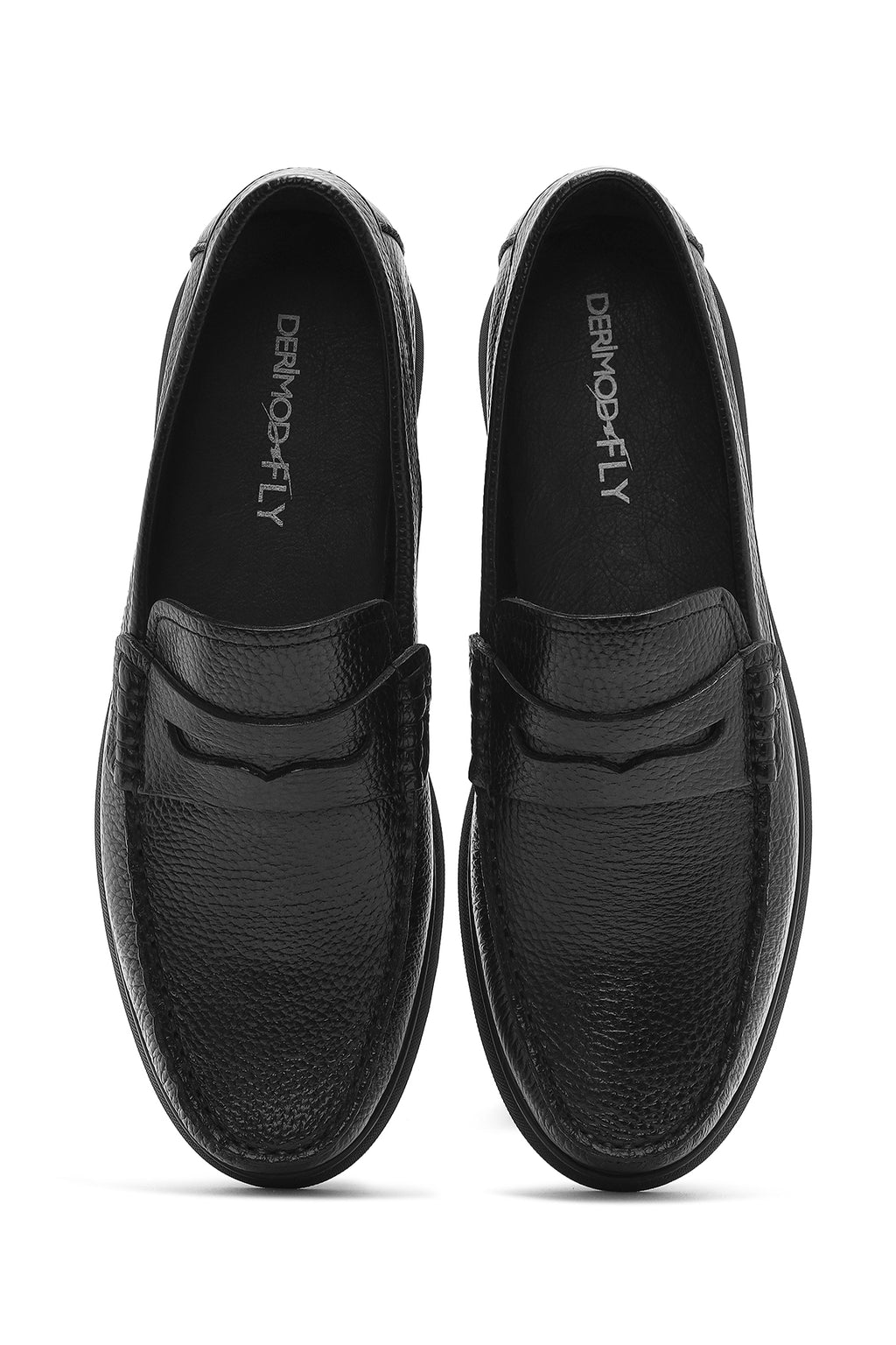 Derimod Fly Erkek Siyah Deri Loafer