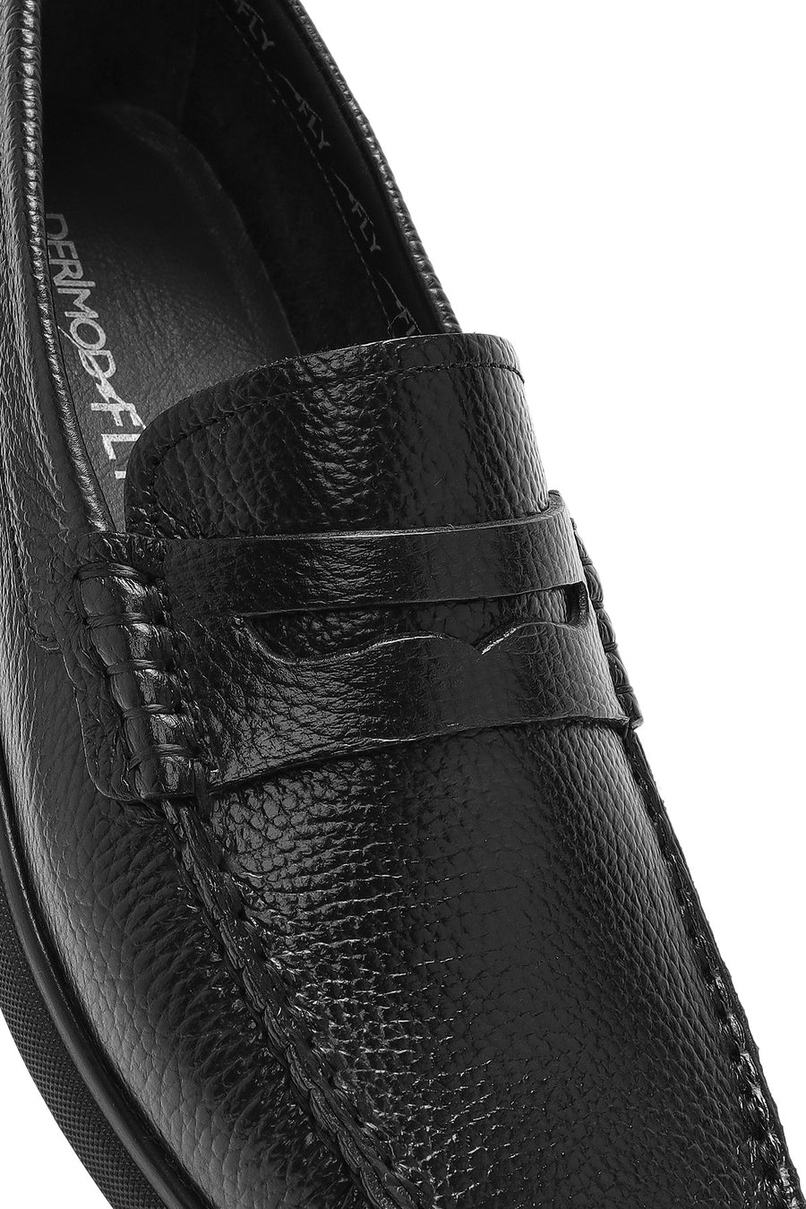 Derimod Fly Erkek Siyah Deri Loafer