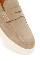 Male Beige Suede Casual Loafer | Derimod