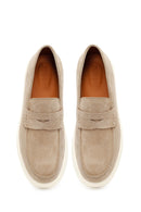 Male Beige Suede Casual Loafer | Derimod