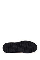 Erkek Vizon Bağcıklı Nubuk Deri Sneaker | Derimod