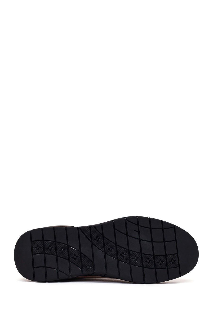 Erkek Vizon Bağcıklı Nubuk Deri Sneaker