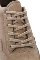 Men's Mink Lace-Up Thick-Soled Nubuck Leather Sneakers | Derimod