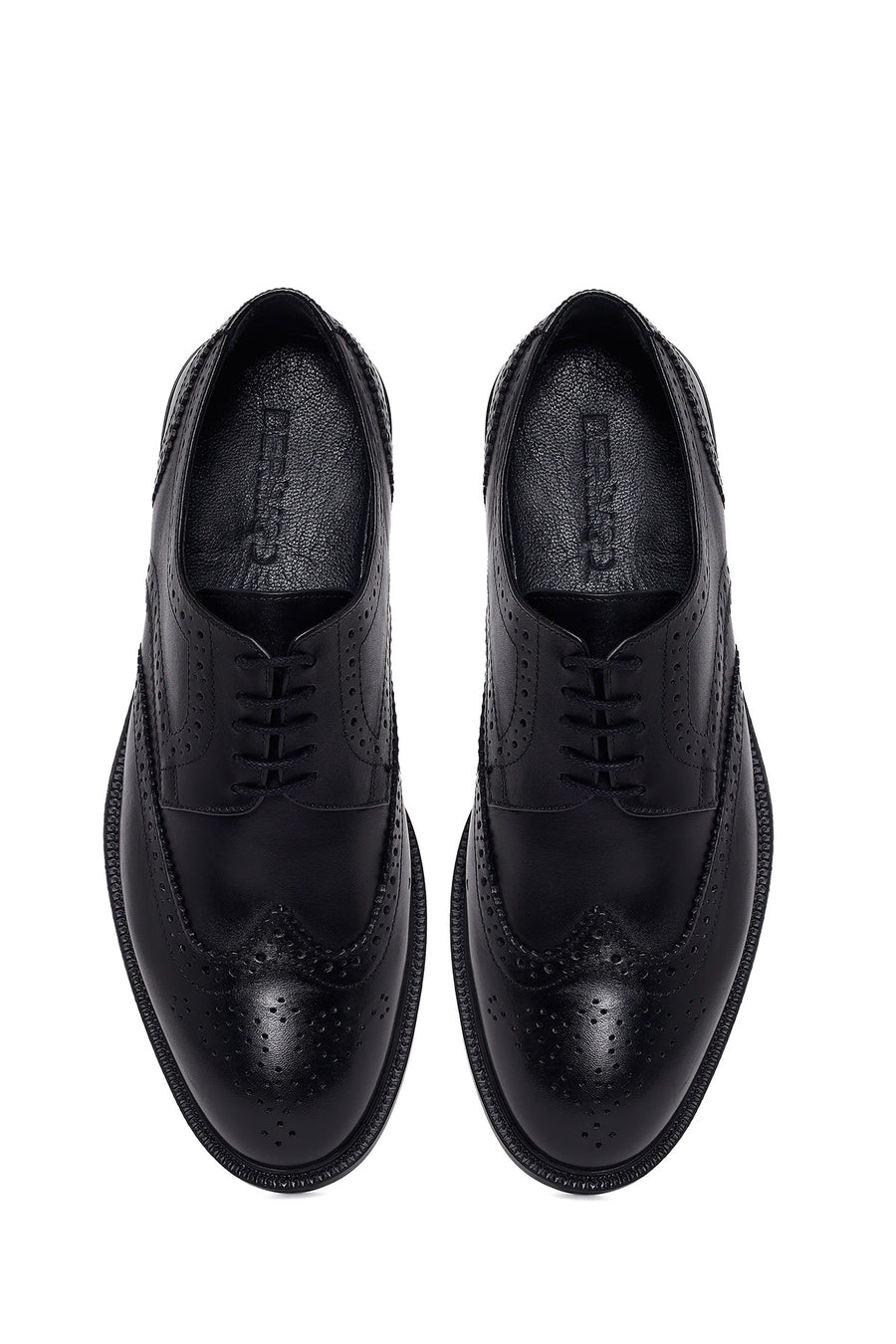 Male Black Lace-up Leather Classic Shoes