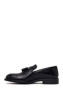 Male Black Tasselled Leather Classic Loafer | Derimod