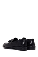 Male Black Tasselled Leather Classic Loafer | Derimod