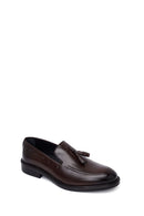 Erkek Kahverengi Püsküllü Deri Klasik Loafer | Derimod