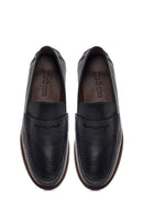 Erkek Siyah Deri Loafer | Derimod