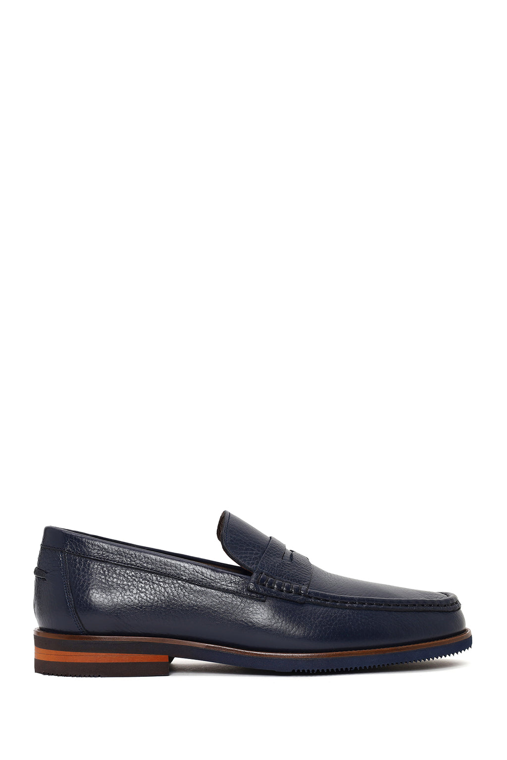 Erkek Lacivert Deri Loafer