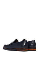 Erkek Lacivert Deri Loafer | Derimod