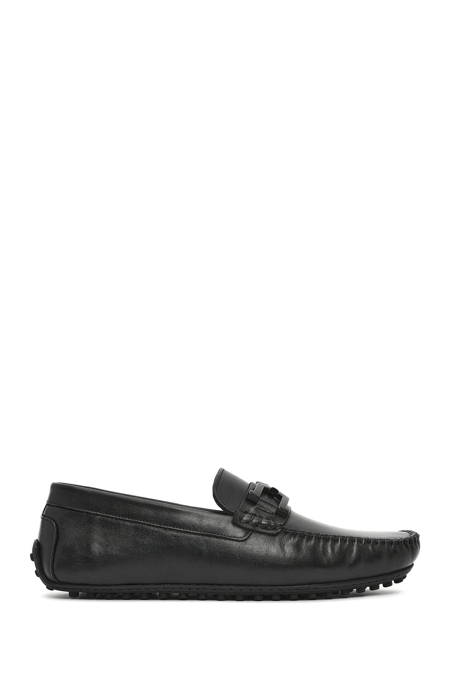 Erkek Siyah Tokalı Deri Loafer 26SFD670618 | Derimod
