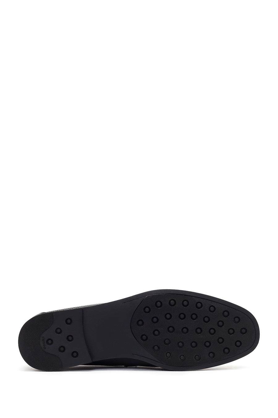 Erkek Siyah Tokalı Deri Casual Loafer