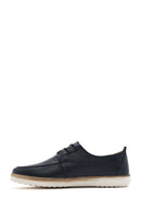 Men's Navy Blue Lace-up Leather Casual Shoes | Derimod