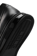Men's Black Lace-up Thick-Sole Leather Sneaker | Derimod