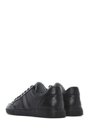 Erkek Siyah Bağcıklı Deri Sneaker | Derimod