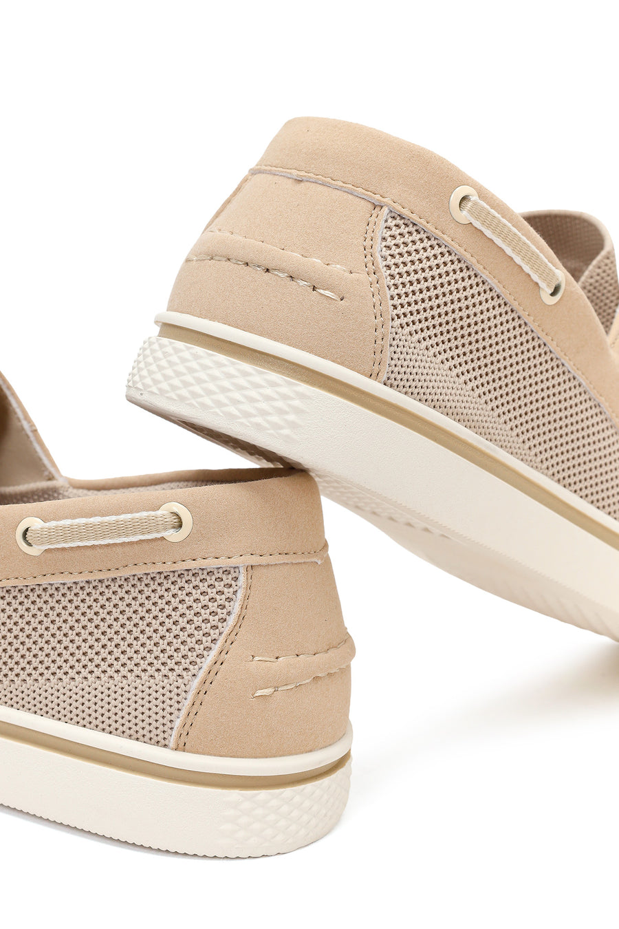 Derimod Zero Men's Beige Lace-Up Fabric Casual Shoes
