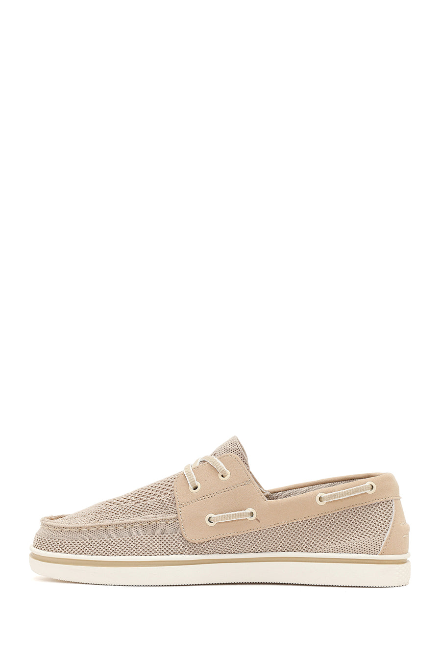 Derimod Zero Men's Beige Lace-Up Fabric Casual Shoes