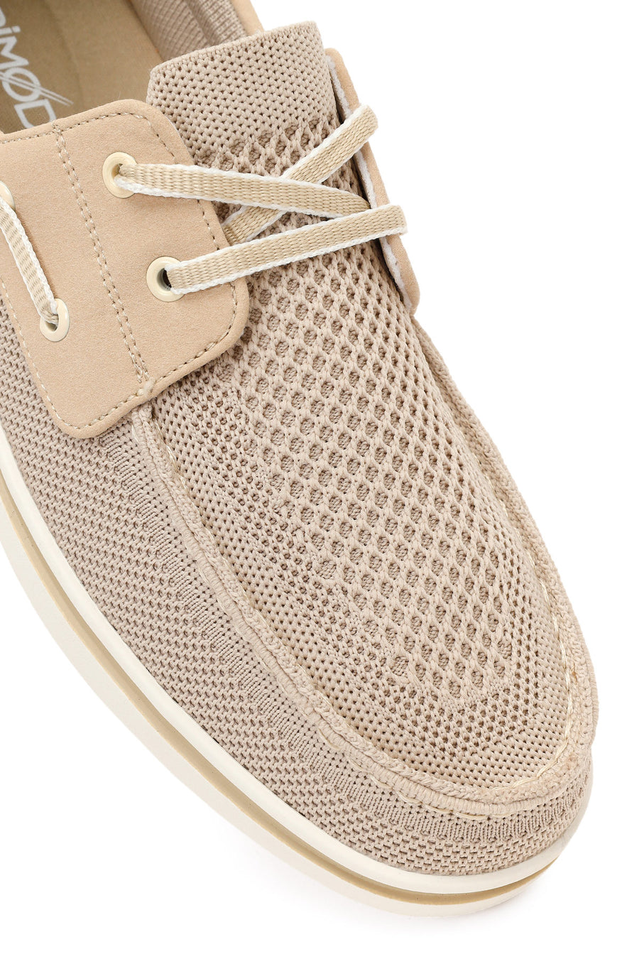 Derimod Zero Men's Beige Lace-Up Fabric Casual Shoes